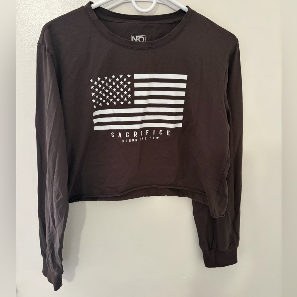 Never Fucking Quit Long Sleeve Crop Top